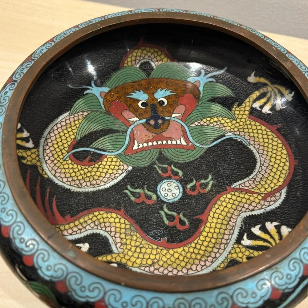 Chinese Republic Period Cloisonne Brush Washer